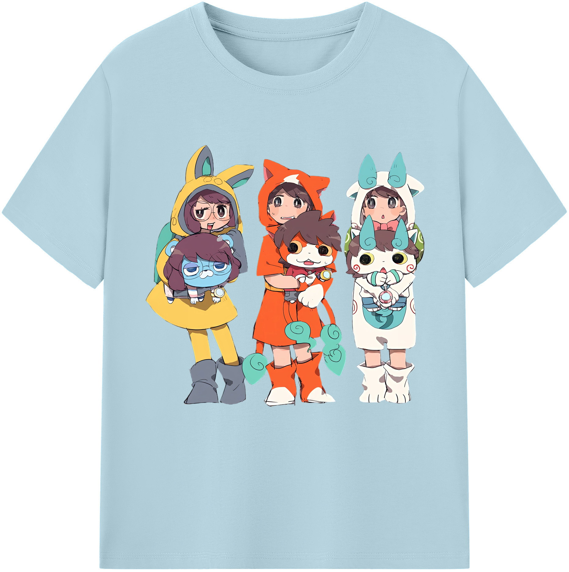（画像用） 妖怪ウォッチ Yo-kai Watch 綿100％半袖Tシャツ（フロントプリント）